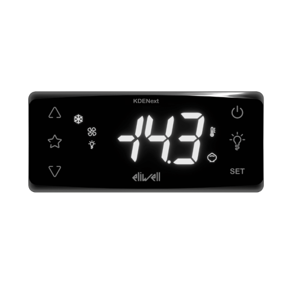 new KDENext touch display in elegant black design for RTX and RTN thermostat for advanced cooling